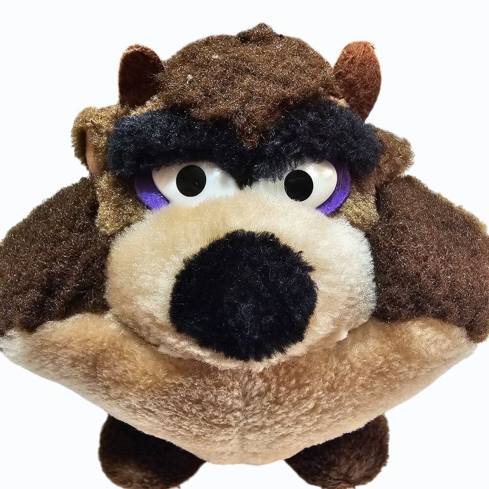 Vintage Tasmanian Devil Plush 1993 Warner Bros 24 K Company "Taz" 7 Inch - Picture 6 of 13